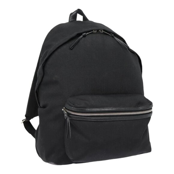 SAINT LAURENT Classic Hunter Backpack Canvas Black Silver Auth yk14364V - Picture 1 of 15